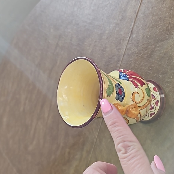 ITALY HAND PAINTED VASE VINTAGE - Picture 10 of 10